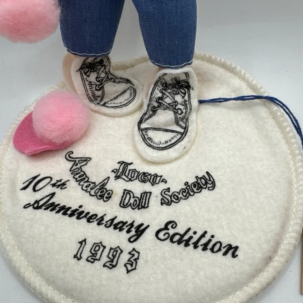 Vintage Annalee Doll Society Ice Cream Kid 10th Anniversary Edition Logo Kid '93